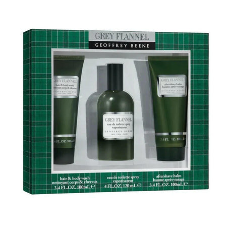 Grey Flannel by Geoffrey Beene Fragrance for Men 3 Piece Gift Set