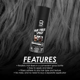 L3VEL3 Black Hair Fiber Spray 4.4 oz