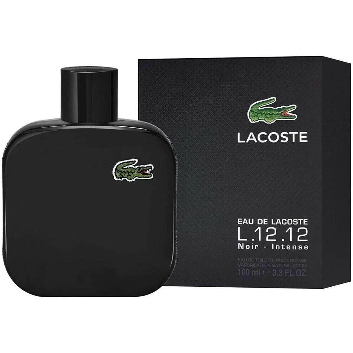 Lacoste L.12.12 Noir Intense by Lacoste for Men Eau de Toilette Spray 3.3 oz