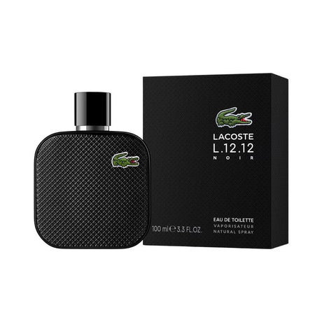Lacoste L.12.12 Noir by Lacoste for Men Eau de Toilette Spray 3.3 oz