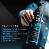 L3VEL3 Aqua Shaving Gel 16.9 oz