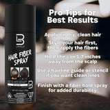 L3VEL3 Black Hair Fiber Spray 4.4 oz
