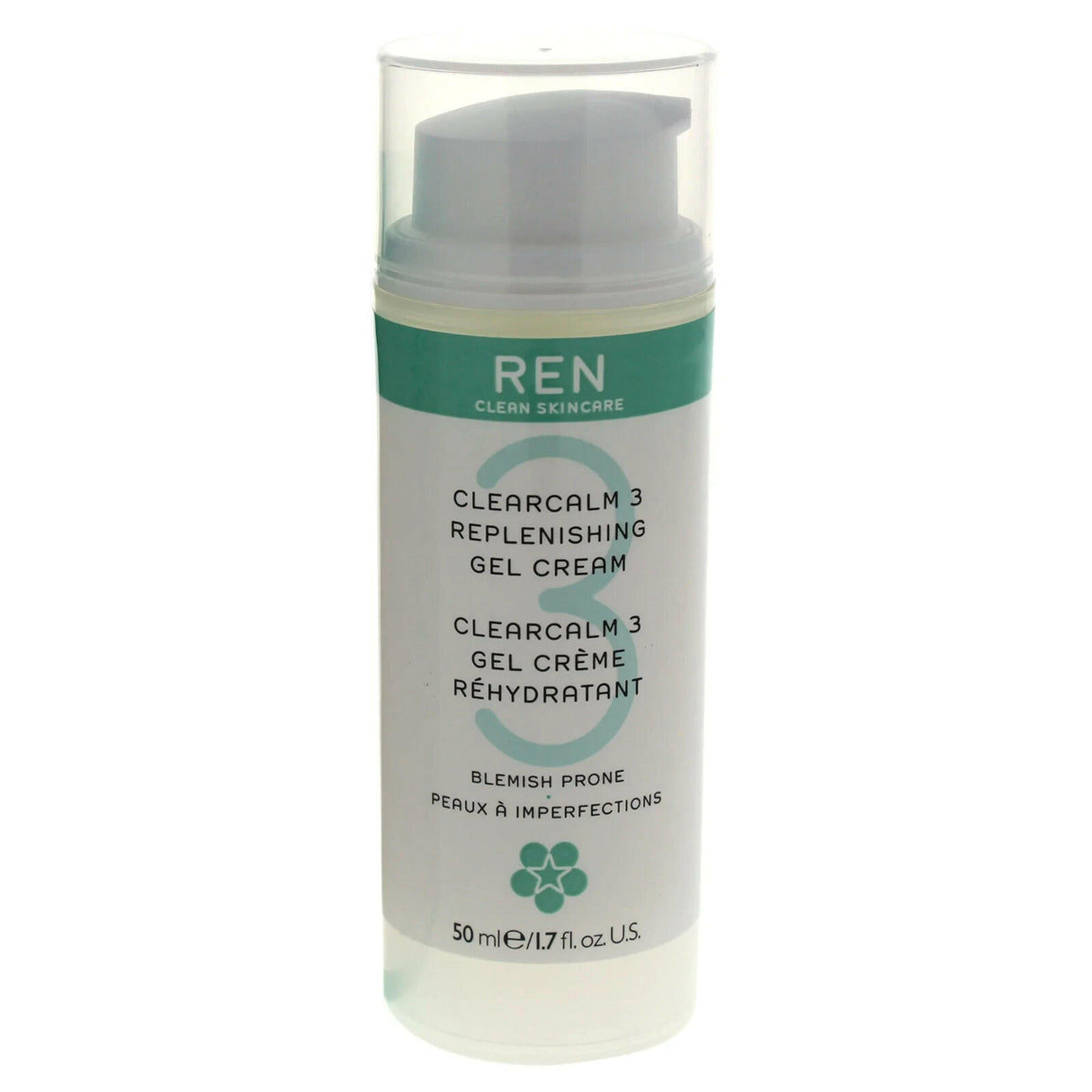 REN Clearcalm 3 Replenishing Gel Cream Blemish Prone 1.7 oz