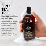American Crew 3-in-1 Tea Tree Shampoo, Conditioner and Body Wash 33.8 oz