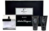 F by Ferragamo Black by Salvatore Ferragamo Fragrance for Men 3 Piece Gift Set