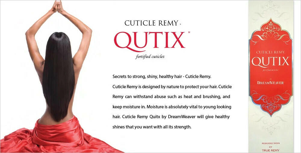 Model Model Qutix Cuticle Remy Yaki Human Hair 12'' Color 2