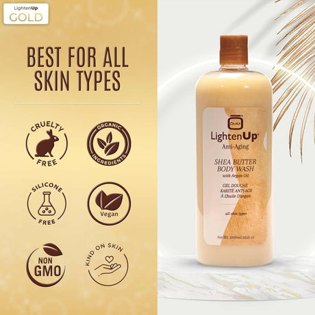 Omic LightenUp Gold Anti-Aging Shea Butter Body Wash 33.8 oz