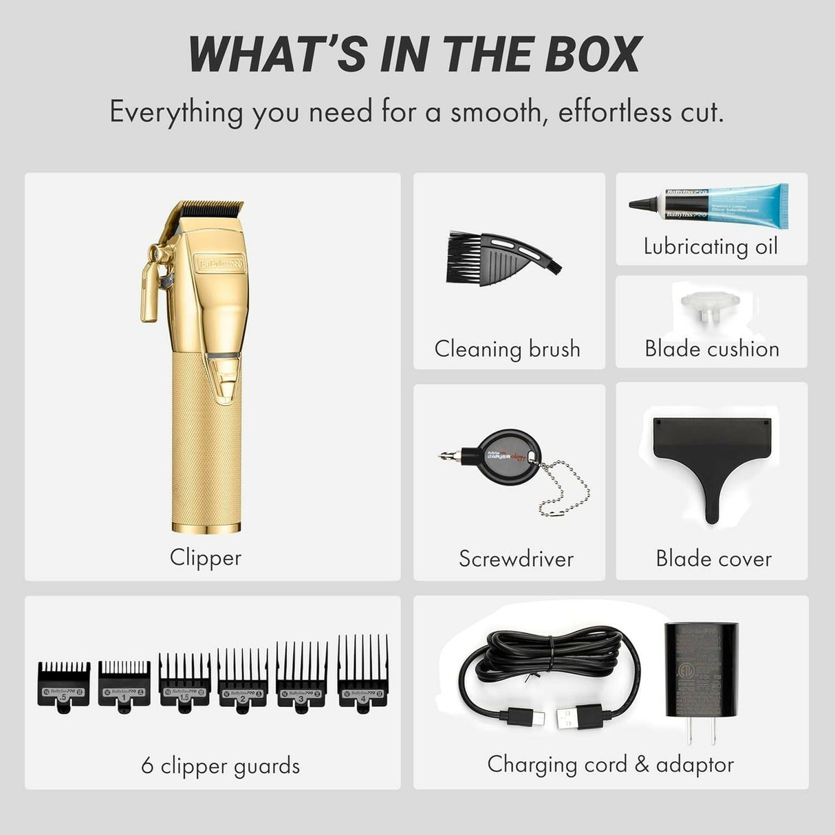 BaBylissPRO GoldFX Metal Lithium Clipper