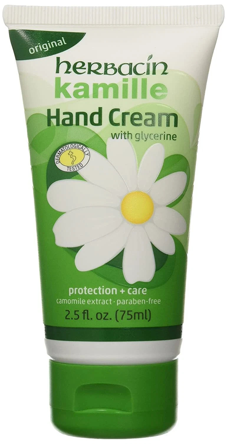 Original Herbacin Kamille Hand Cream Tube 2.5 oz